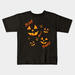 Halloween Trick or Treat Jack-O-Lanterns or Jack-O’Lanterns smiling Kids T-Shirt